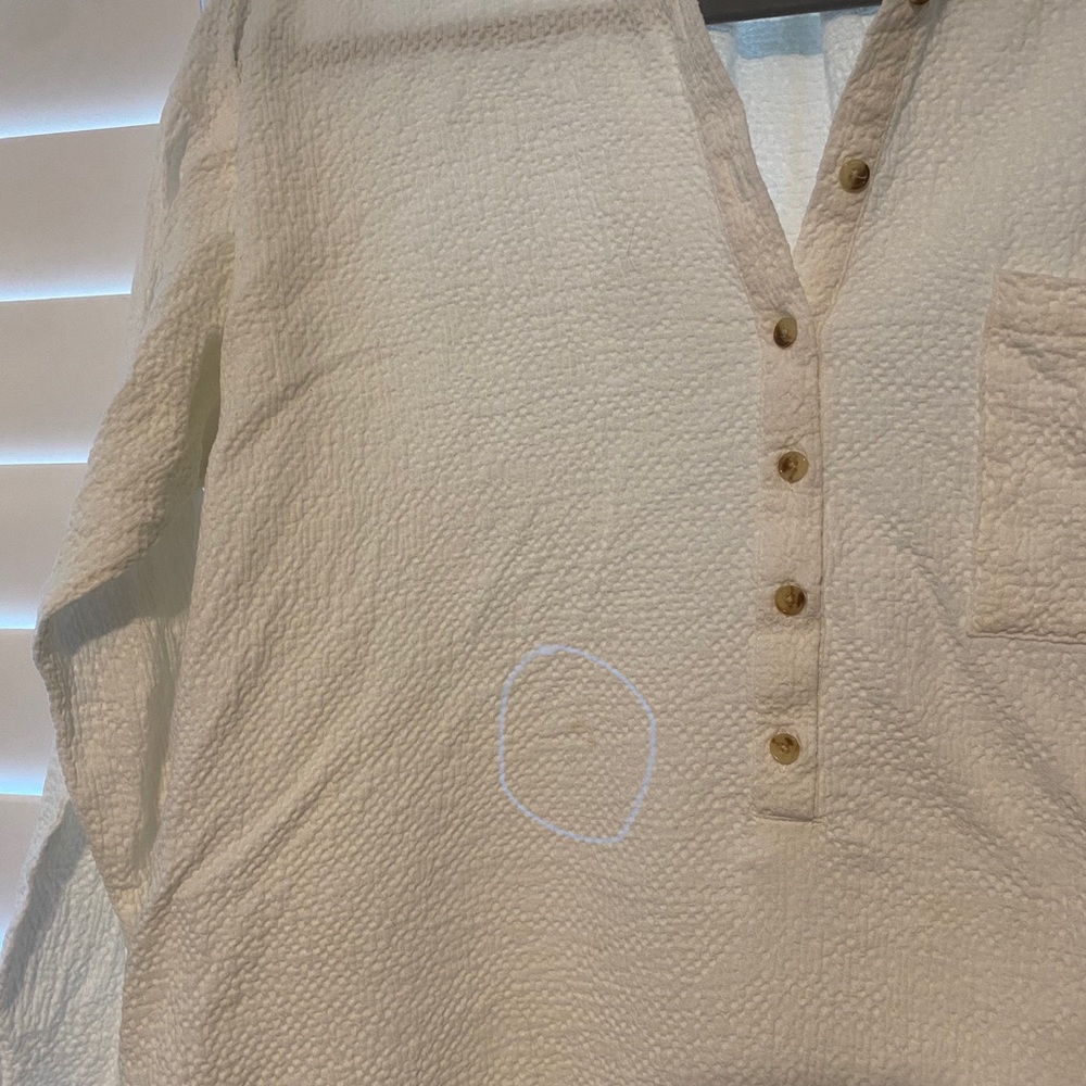 NWOT Pilcro and the letterpress white button down shirt - Picture 6 of 9